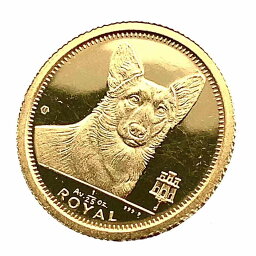 犬金貨 ジブラルタル 1991年 24金 純金 1.2g 1/25オンス コイン イエローゴールド コレクション Gold