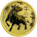 牛 金貨 オーストラリア エリザベス女王2世 1/20オンス 2021年 24金 純金 1.56g イエローゴールド コイン GOLD コレクション 美品 【新品】