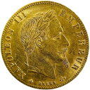 ナポレオン3世金貨 フランス 1864年 21.6金 1.61g イエローゴールド コレクション アンティークコイン Gold 美品