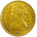 スペイン イザベラ女王2世 金貨 1861年 1.6g 21.6金 イエローゴールド コレクション Gold 美品