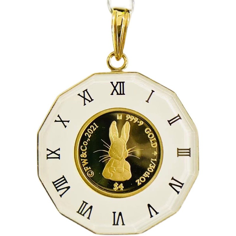 【新品】ピーターラビット金貨 クック諸島 2021年 24金 純金 4.73g 1/30オンス 両面ガラス付き コイントップ イエローゴールド コレクション Goldのサムネイル