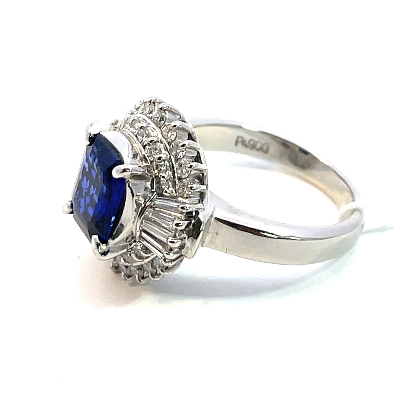 1.85ct マダガスカル産 サファイヤ 0.63ct ダイヤモンド デザイン リング プラチナ PT900 9号 9.62g sankyu1999-10004022 39宝飾販売店 サンプル画像3