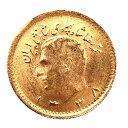 イラン金貨 1959年 K21.6 2.1g イエローゴールド コイン GOLD コレクション 美品