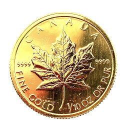 美品 メイプルリーフ 1992年 3.1g 1/10オンス メイプル金貨 エリザベス女王 純金 24金 カナダ王室造幣局 イエローゴールド コイン コレクション Gold