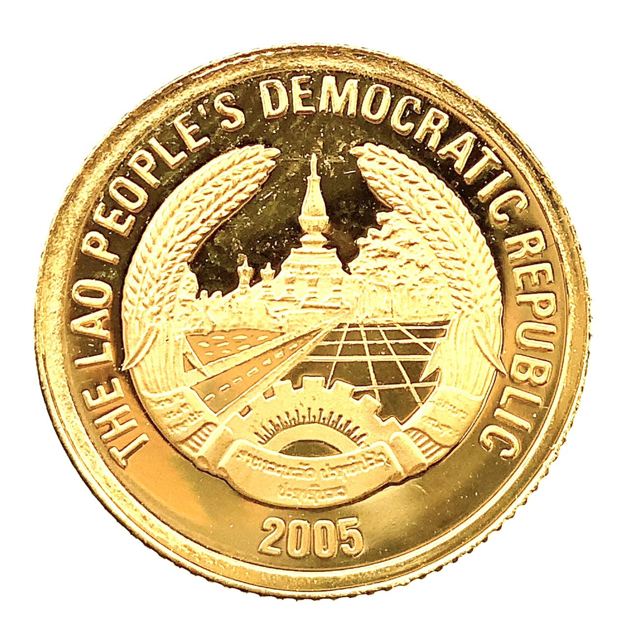 39宝飾販売店の中国の伝説的人物 媽祖 金貨 2005年 1.2g 1/25オンス ラオス K24 金貨 イエローゴールド コイン GOLD コレクション 美品｜アングル2