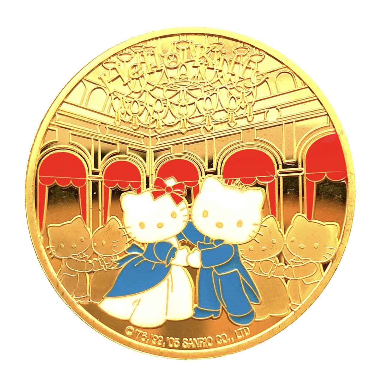 美品 ハローキティ金貨 HELLO KITTY フランス 2005年 1オンス 31.1g 24金 純金 カラーコイン イエローゴールド コレクション Goldのサムネイル