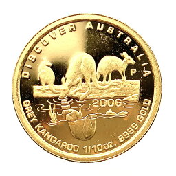 カンガルー ナゲット金貨 オーストラリア イエローゴールド 2006年 3.1g 1/10オンス 純金コイン 24金 コレクション Gold