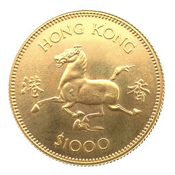 香港 1978年 1000ドル 干支金貨 馬 22金 15.9g コイン イエローゴールド コレクション Gold 美品