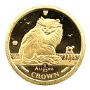 マン島金貨 エリザベス女王 猫 1/25オンス 1995年 1.2g K24 純金 イエローゴールド コレクション Gold