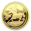 干支 金貨 馬 オーストラリア 2014年 K24 純金 7.7g コイン 1/4オンス イエローゴールド コレクション Gold