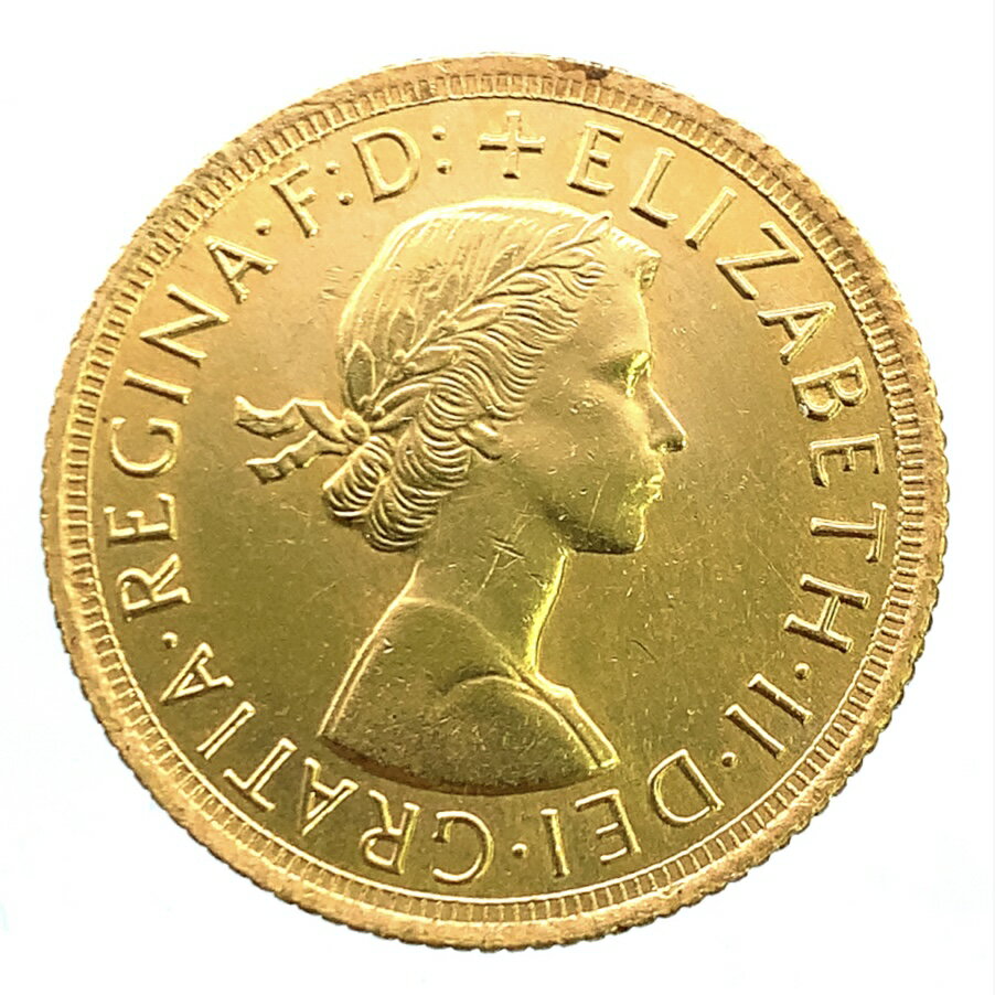 ソブリン金貨 聖ジョージ竜退治 エリザベス2世 金貨 イギリス 1966年 22金 8g イエローゴールド GOLD コレクション 美品