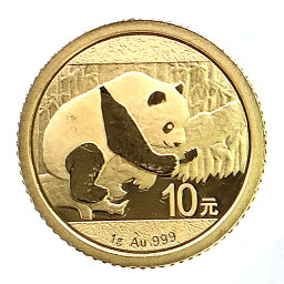 パンダ金貨 中国 24金 純金 2016年 1g イエローゴールド コイン GOLD コレクション 美品
