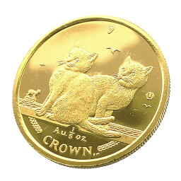 マン島金貨 エリザベス女王 猫 1/5オンス 2003年 6.2g K24 純金 イエローゴールド コレクション Gold