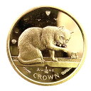 マン島金貨 エリザベス女王 猫 1/10オンス 1999年 3.1g K24 純金 イエローゴールド コレクション Gold