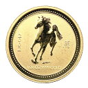 干支 午年 金貨 馬 オーストラリア 2002年 K24 純金 1.5g コイン 1/20オンス イエローゴールド コレクション Gold
