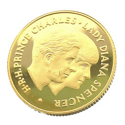 チャールズ・ダイアナ記念金貨 イギリス 1981年 8g K22 コインペンダント コレクション