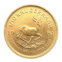 クルーガーランド金貨 1981年 3.41g 南アフリカ共和国 22金 イエローゴールド コレクション Gold