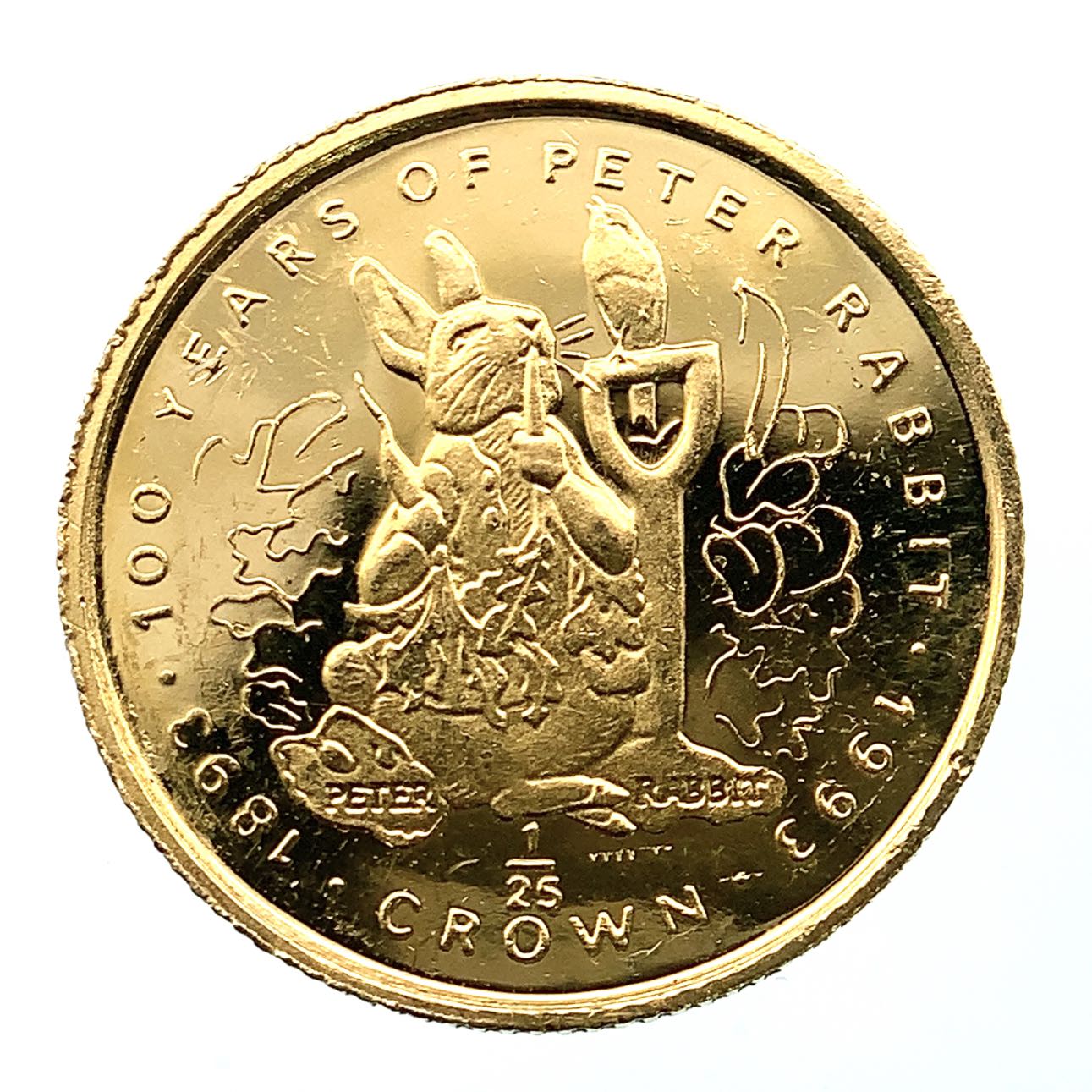 ピーターラビット金貨 ジブラルタル エリザベス女王 1/25オンス 1993年 1.2g 24金 純金 イエローゴールド コレクション Gold