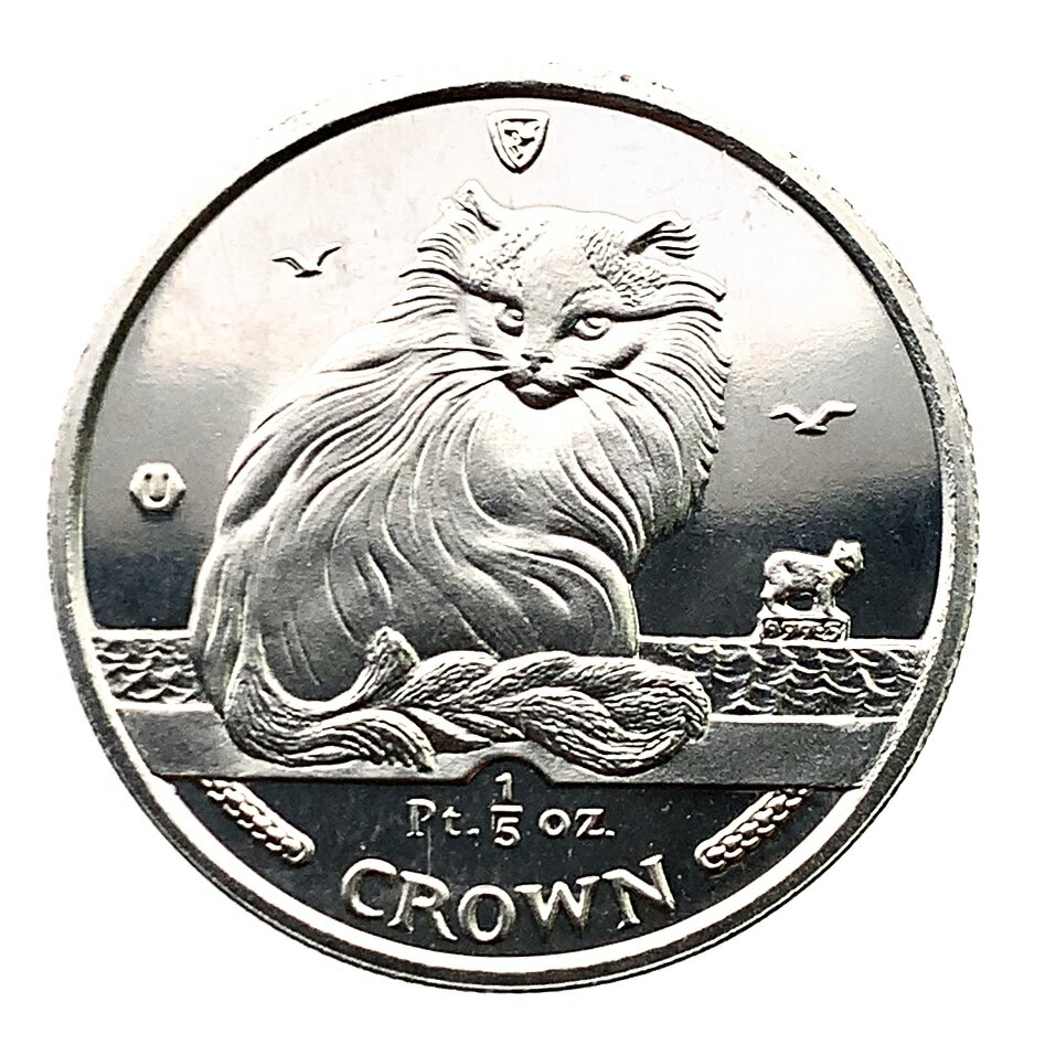マン島 プラチナ貨 エリザベス女王 ネコ CAT 猫 キャット 1/5オンス 1995年 6.2g プラチナ 9995 コレク..