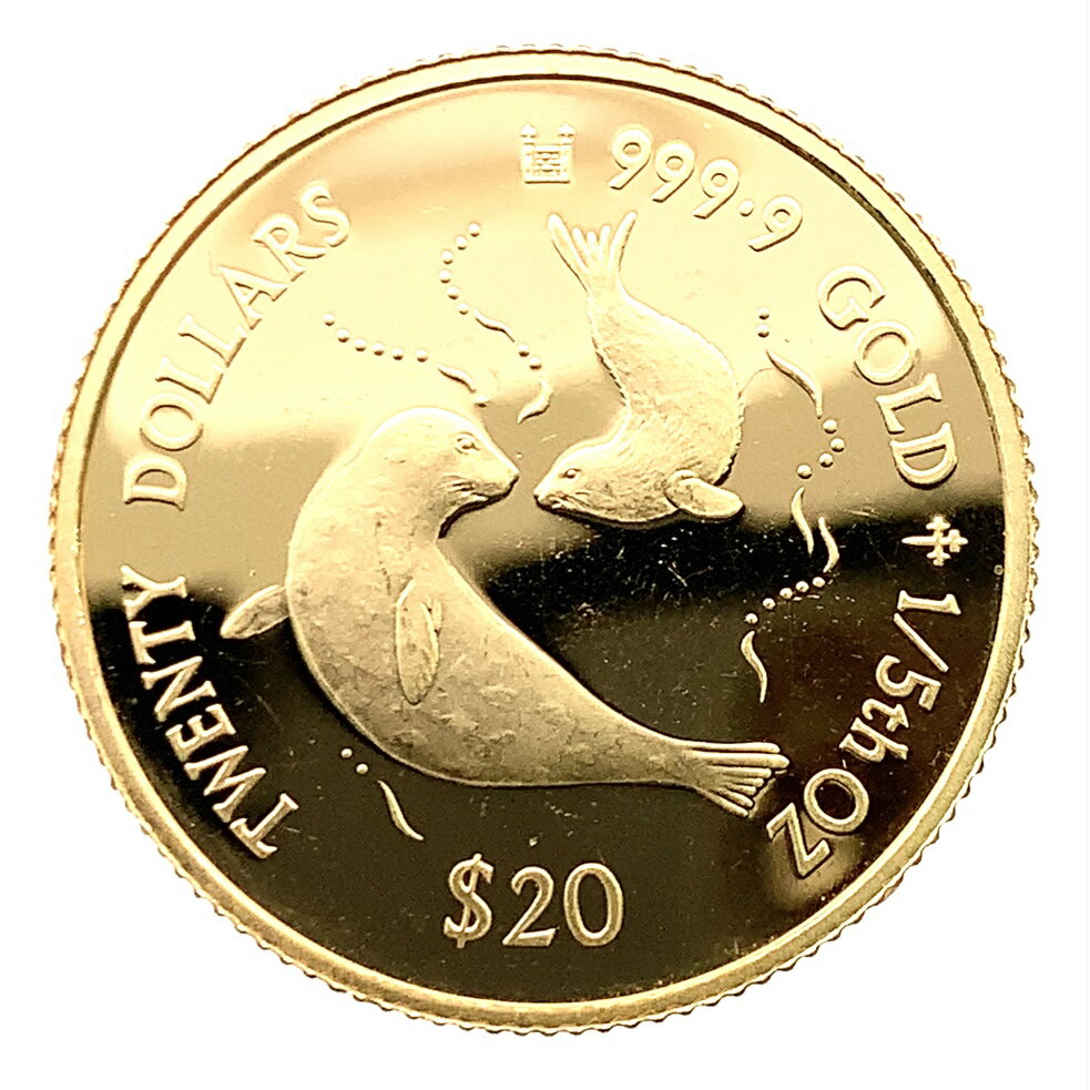 イルカ金貨 エリザベス女王 クック諸島 1997年 1/5オンス 6.2g 24金 純金 イエローゴールド コレクション Gold 美品