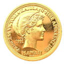 ビクトリア カイウラニ王女 イルカ金貨 ハワイ イエローゴールド 1991年 15.5g 1/2オンス 純金コイン 24金 コレクション Gold