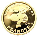 スヌーピー金貨 65周年記念 クック諸島 2015年 1.2g 24金 純金 イエローゴールド コレクション Gold