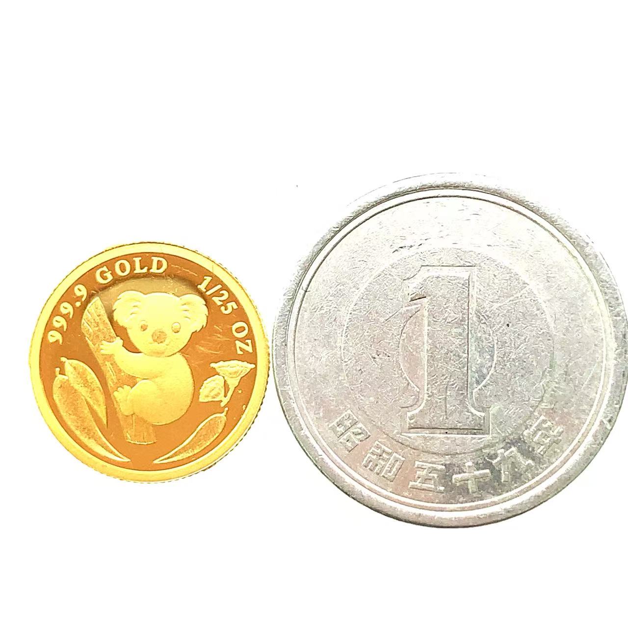 39宝飾販売店のコアラ金貨 クック諸島 エリザベス女王 2015年 24金 純金 1.2g 1/25オンス コイン コレクション Gold｜アングル3