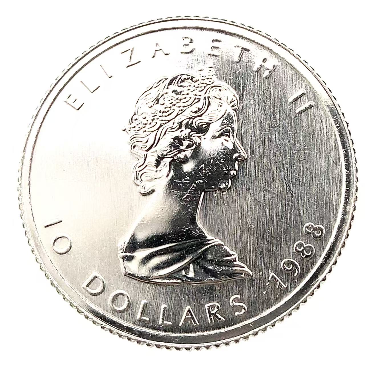 メイプルリーフ プラチナ貨 1988年 7.7g 1/4オンス PT999 エリザベス女王 カナダ王室造幣局 コイン コ..