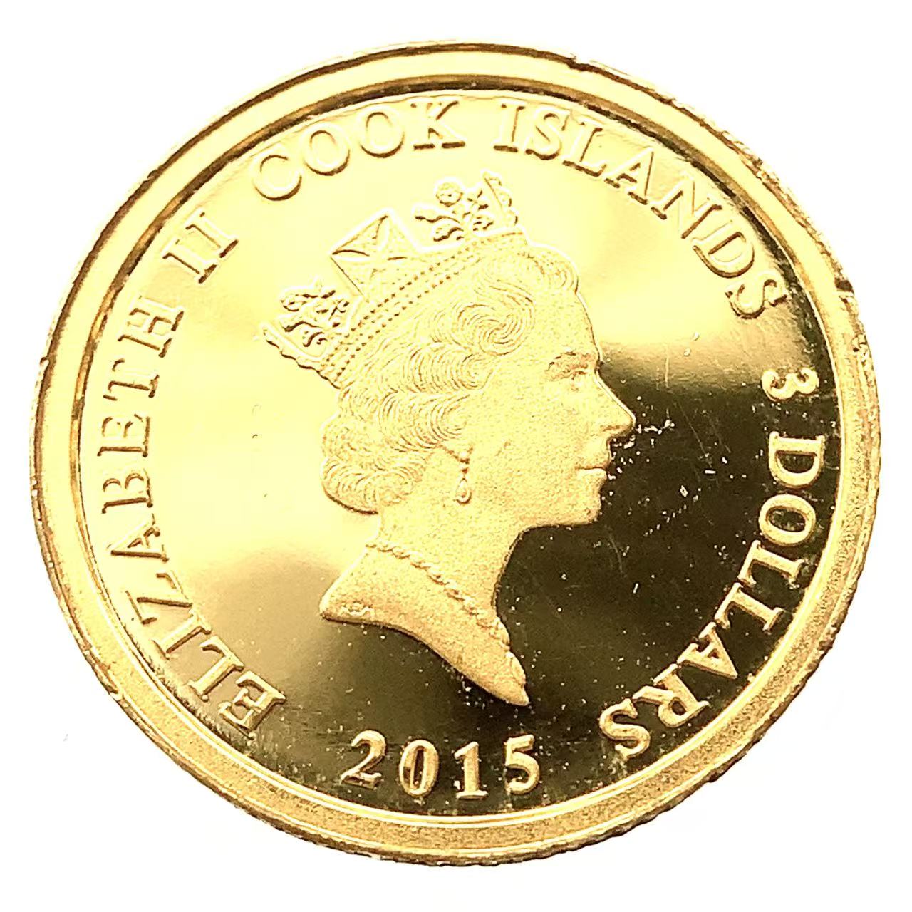 39宝飾販売店のスヌーピー金貨 クック諸島 2015年 1.2g 24金 純金 1/25オンス イエローゴールド コレクション Gold｜アングル2