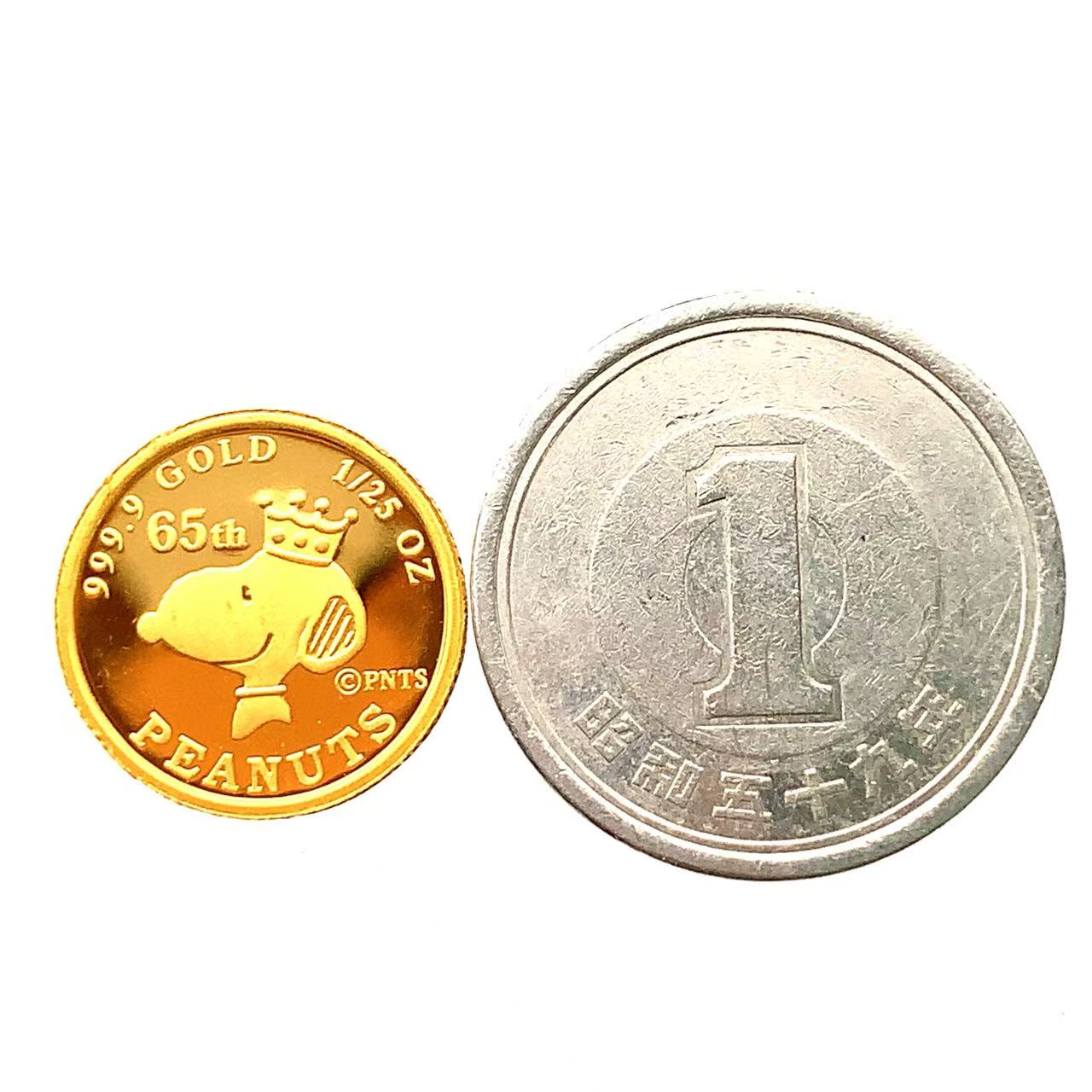 39宝飾販売店のスヌーピー金貨 クック諸島 2015年 1.2g 24金 純金 1/25オンス イエローゴールド コレクション Gold｜アングル3