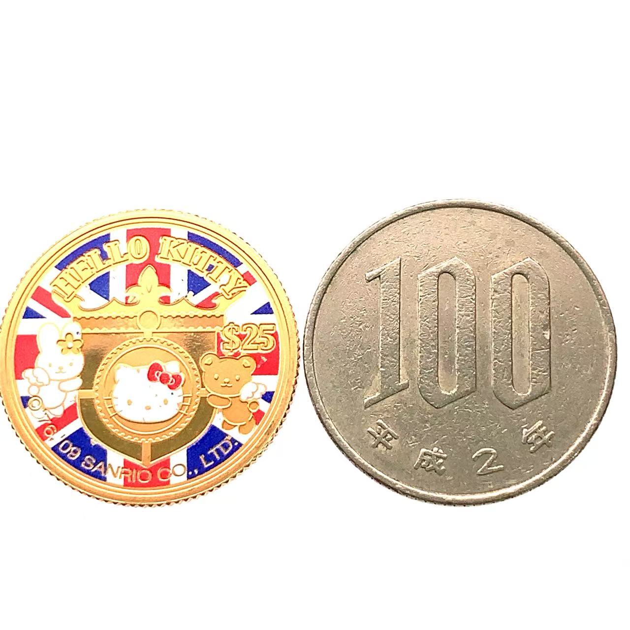 39宝飾販売店のハローキティ金貨 HELLO KITTY 金貨 クック諸島 2009年 7.9g K22 カラーコイン コレクション Gold｜アングル3