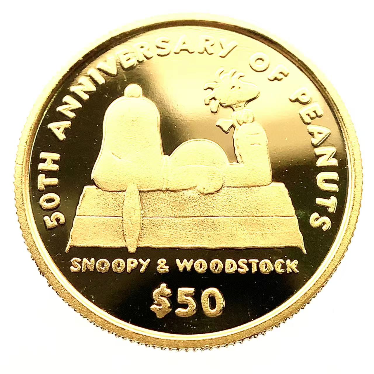 スヌーピー金貨 ニウエ エリザベス女王 2000年 3.1g 24金 純金 イエローゴールド コレクション Gold