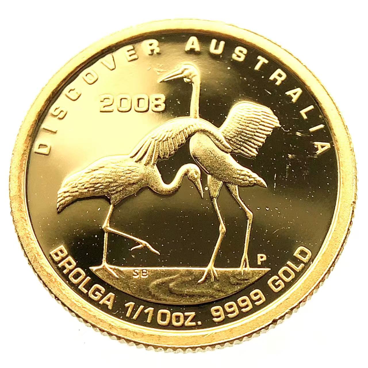 オーストラリア 15ドル金貨 2008年 K24 純金 3.1g コイン 1/10オンスコレクション Gold