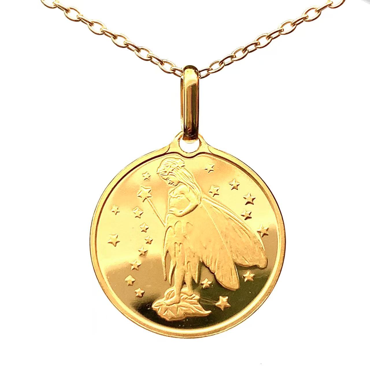 妖精 ヨウセイ 金貨 スイス 純金 4.8g K18/24 コインペンダント ネックレス イエローゴールド