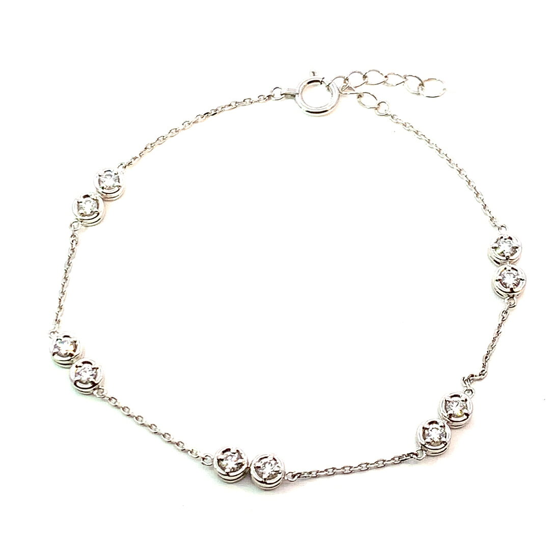 Diamond - 0.50ct ダイヤモンド デザイン ブレスレット プラチナ 5.2g 18cm