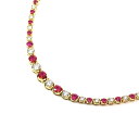 ルビー 4.36ct ダイヤモンド ネックレス イエローゴールド K18 40cm 16.6g デザイン(4)