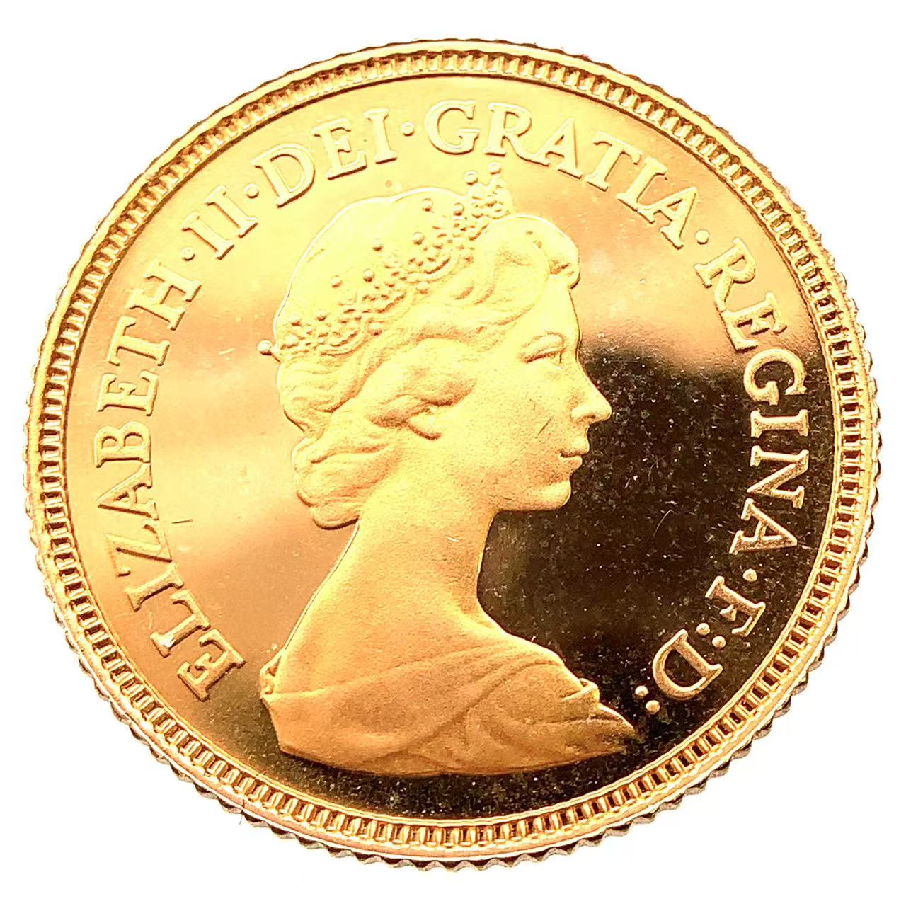 エリザベス2世 金貨 イギリス ソブリン 1980年 22金 4g コイン コレクション Gold