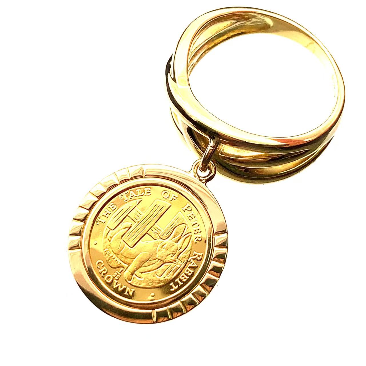 ピーターラビット金貨 ジブラルタル リング 1996年 8.2g エリザベス女王 純金 K18 / K24 1/25オンス ＃12 イエローゴールド