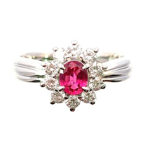 ルビー0.43ctダイヤモンドデザ...