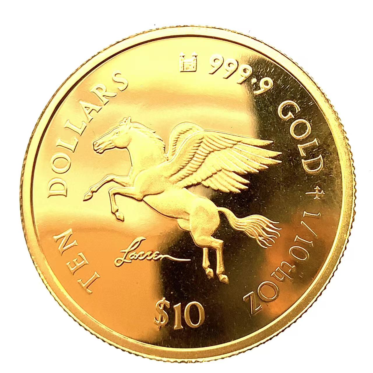 クック諸島 ペガサス金貨 エリザベス女王2世 1/10オンス 2006年 3.1g K24 純金 イエローゴールド コレクション Gold