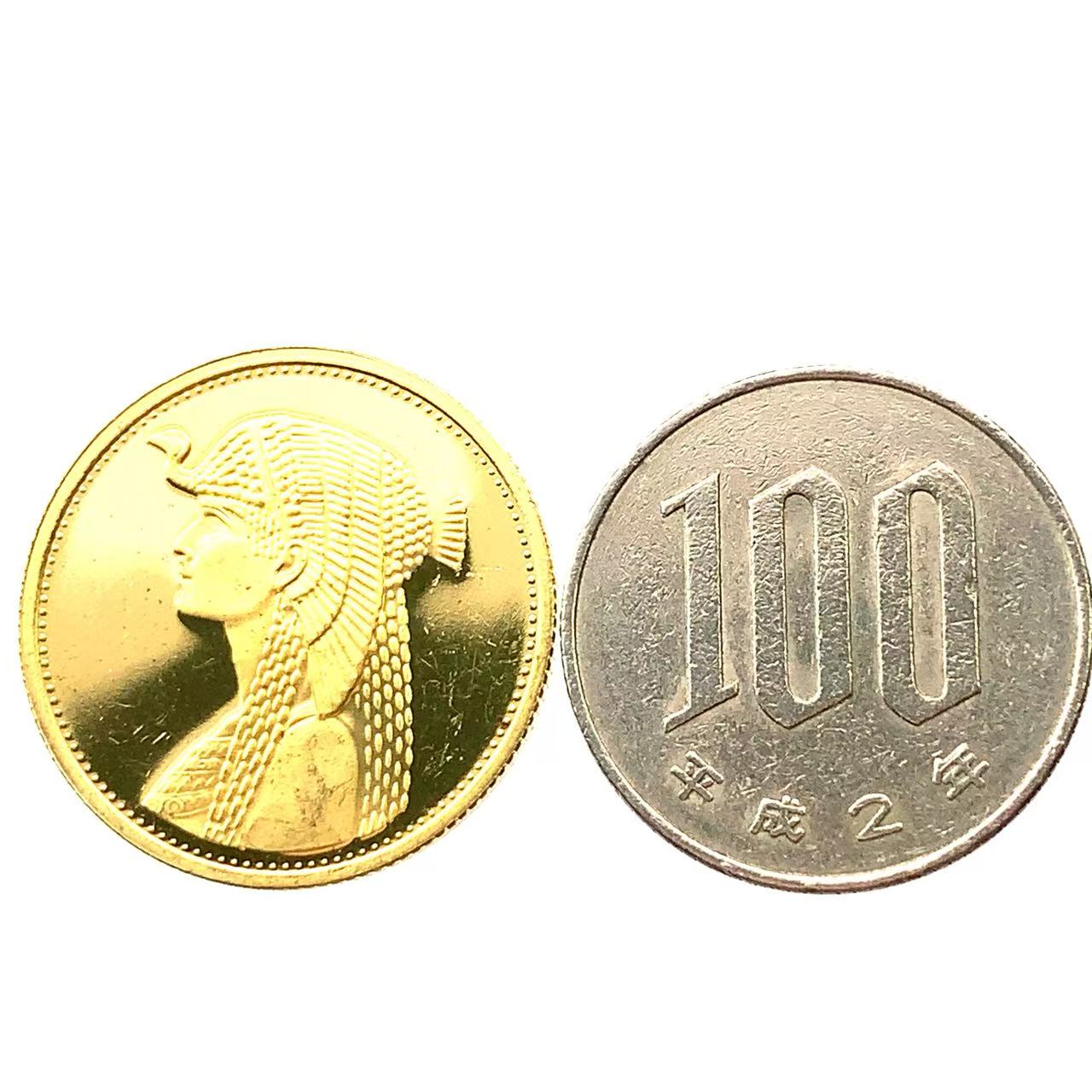 39宝飾販売店のクレオパトラ金貨 エジプト 50ポンド 1993年 21.6金 8.4g イエローゴールド コレクション アンティークコイン Gold｜アングル3