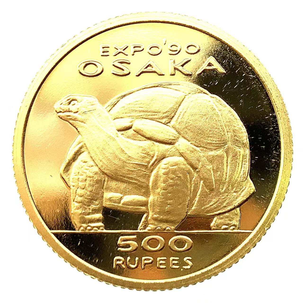 セーシェル金貨 亀 かめ 1990年 22金 8.3g イエローゴールド GOLD コレクション 美品