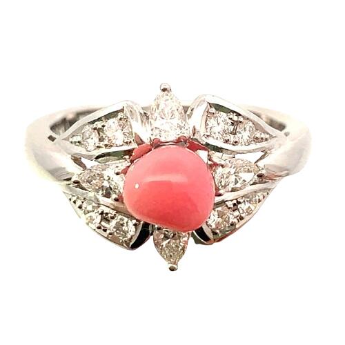 Ruby - コンクパール 1.16ct ダイヤモンド デザイン リング プラチナ PT900 12号 6.5g 鑑別書