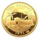 バハマ諸島 10ドル金貨 エリザベス女王二世 K22 1971年 4g イエローゴールド コイン GOLD コレクション 美品