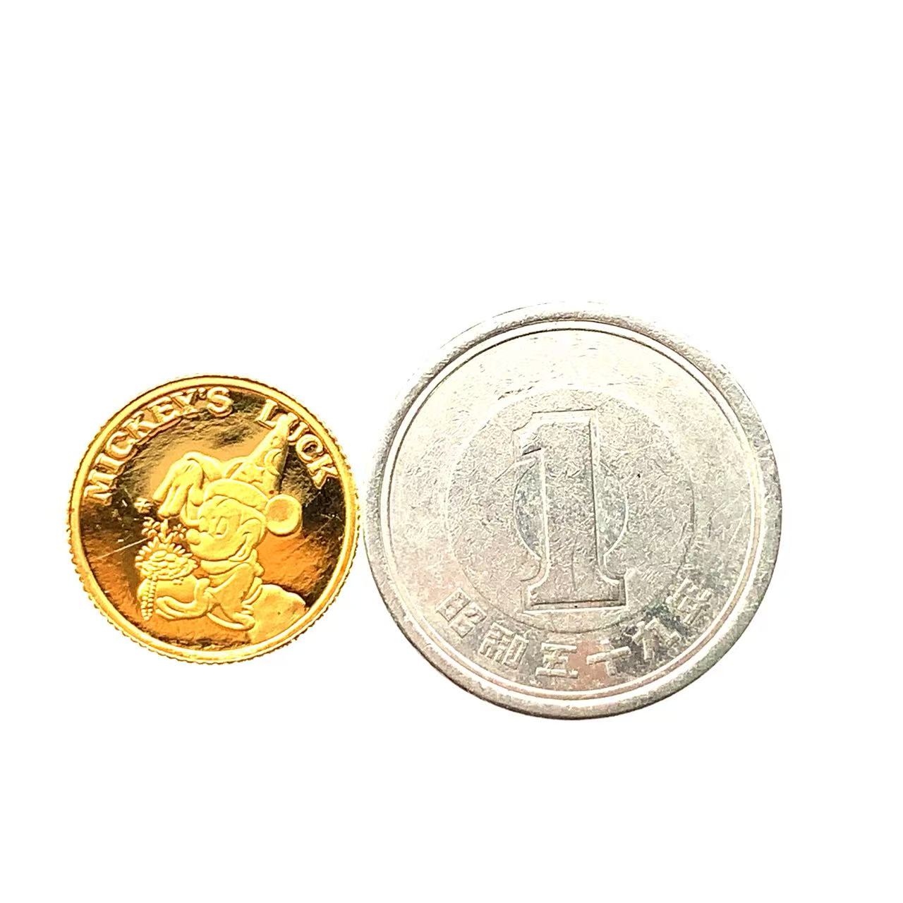 ディズニー金貨 ミッキー 24金 純金 1.5g コイン コレクション Gold