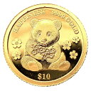 パンダ金貨 クック諸島 24金 純金 2017年 1.2g イエローゴールド コイン GOLD コレクション 美品