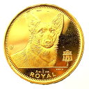 美品 犬金貨 ジブラルタル 1991年 24金 純金 6.2g 1/5オンス コイン イエローゴールド コレクション Gold