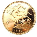 エリザベス2世 金貨 イギリス ソブリン 1987年 22金 4g コイン イエローゴールド コレクション Gold