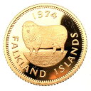 フォークランド諸島 金貨 1974年 4.1g K22 コインペンダント コレクション