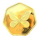 パプアニューギニア トリバネチョウ 100キナ金貨 1990年 9.6g K21.6 イエローゴールド コイン GOLD コレクション